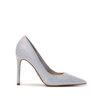 Steve Madden Womens Thrive R 954 Heels - Metallic Fabric - Size UK 5