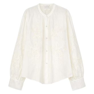 Forte_Forte Shirts, female, White, Size: XS Bohemian Voile Lunamaris Shirt