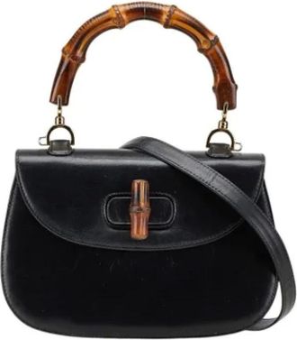 Gucci Pre-owned Handbags, female, Black, Size: ONE SIZE Pre-owned Leather gucci-bags