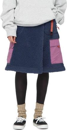 Gramicci Benette Faux Shearling Skirt in Purple Navy at Nordstrom Rack, Size Medium