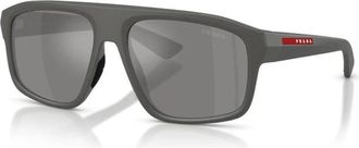 Prada PS B02S 16X7W1 Zonnebril - Heren - Zonnebrillen - Grijs - 59 MM - Accessoires
