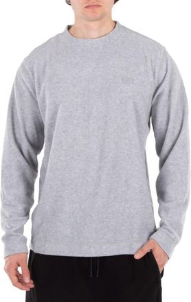 Rains Mens Grey Addis Fleece Crewneck Sweater, Size X-Small