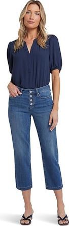 NYDJ Relaxed Piper Crop with 1 Hem Jeans in Costa Brava Womens Jeans Costa Brava : 10 25, Cotton/Denim/Elastane