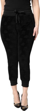 Dolce & Gabbana Black All-Over DG Logo Print Jogger Womens Pants (Pre-Owned)