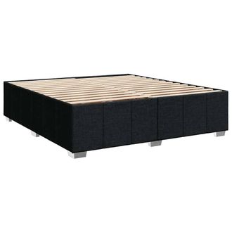 Berkfield Home Soft Bed Frame without Mattress Black Super King Fabric