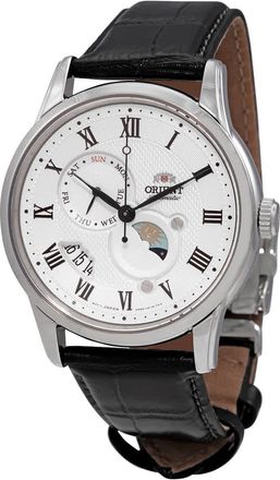 Orient Sun and Moon Automatic White Dial Mens Watch RA-AK0008S10B