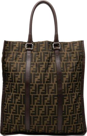 Fendi Pre-owned Tote Bags, female, Brown, Size: ONE SIZE Pre-owned Printed Tote Bag