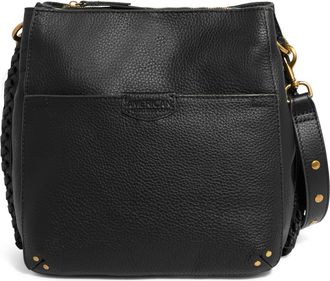 American Leather Co. Luca Triple Pocket Leather Crossbody Bag in Black Smooth at Nordstrom Rack