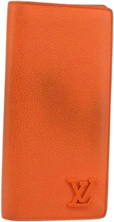 Louis Vuitton Pre-owned Leren Portemonnee - Dames - Vintage Accessoires - Oranje - ONE Size - Leer - Vintage
