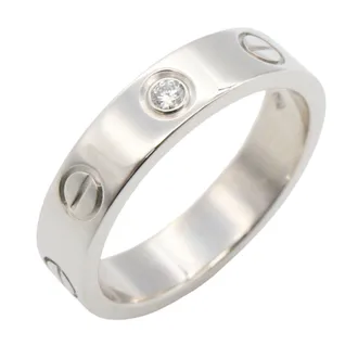 Cartier Silver Clear White Gold (18K) Band Ring (Pre-Owned)