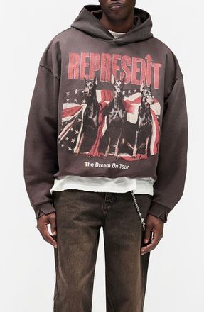 Represent Dream On Tour Graphic Sweatshirt in Sun Fade Grey at Nordstrom, Size Xx-Large