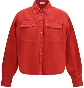 Brunello Cucinelli Multicolor Cotton Dress Womens Shirt