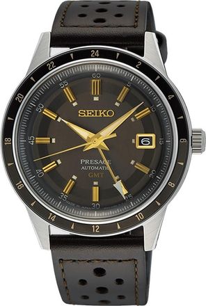 Seiko Presage GMT Automatic Brown Dial Mens Watch SSK013J1