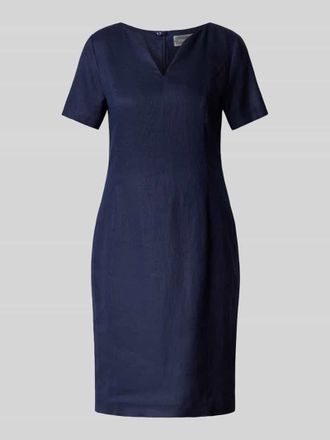 White Label Knielanges Kleid mit V-Ausschnitt in Marine, Gr&ouml;&szlig;e 36