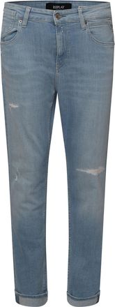 Replay Womens Marty Boy-Fit Jeans in Blue Cotton - Size 30W/30L