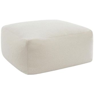 Vente-Unique Vente-unique - Pouf in Tessuto bouclette Bianco - sirieto