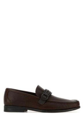 Ferragamo Dark Brown Leather Loafers