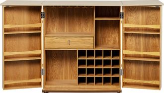 Kare Design Mueble bar de madera color crema 100 x 114 cm