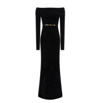 Elisabetta Franchi Dames, Jurken, Zwart, Maat: M Viscose