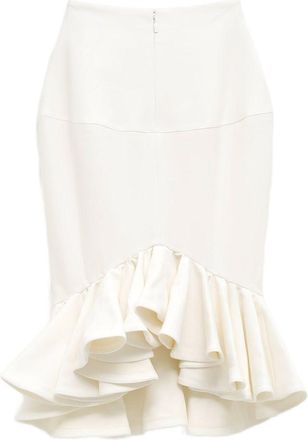 Jacquemus Peplum Flared Skirt - White