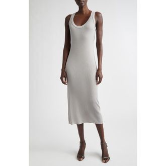 Tom Ford Sequin Rib Tank Dress in Silver at Nordstrom, Size X-Small