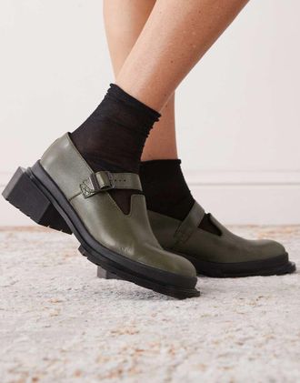 Dr. Martens Maybole - Scarpe Mary Jane verde oliva