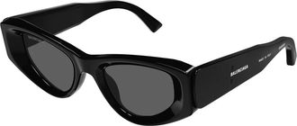 Balenciaga Bb 0243S Zonnebril - Dames - Zonnebrillen - Zwart - 48 MM - Accessoires