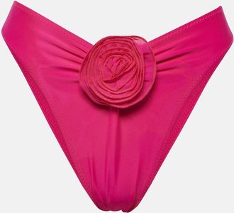 Same Swim Rose floral-applique bikini bottoms