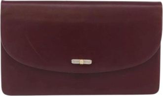 Dior Pre-owned Clutches, female, Red, Size: ONE SIZE Pre-owned Vintage Chain Flap Shoulder Bag