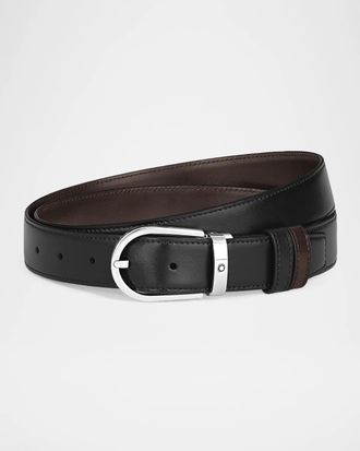 Montblanc Men & apos;s Reversible Leather Belt