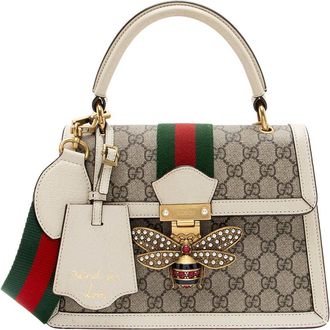 Gucci Beige Gg Supreme Canvas Queen Margaret Top Handle (Authentic Pre-Loved)