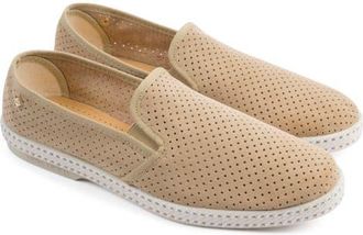 Rivieras Shoes Sultan des Plages Slip-On Sneaker in Light Brown Perforated Suede at Nordstrom, Size 42