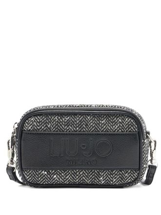 Liu Jo mini sequin-embellished herringbone cross-body bag - women - Polyurethane/Polyester/Polyester - One Size - Black