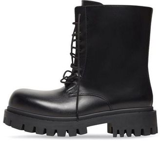 Balenciaga Sergent 20mm Boots Black Leather 701394WBD401000