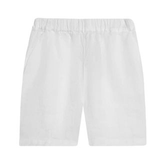 Brooks Brothers Linnen Shorts - Dames - Korte Broeken - Wit - M - Linnen - Korte Broeken