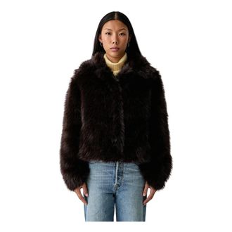 Marc O'Polo Giacca di mezza stagione in pelliccia sintetica - - Jackets - Donna - Marrone - S