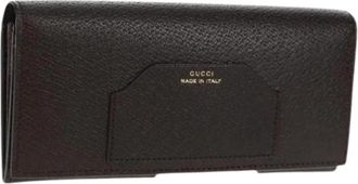 Gucci Pre-owned Leren Portemonnee - Dames - Vintage Accessoires - Bruin - ONE Size - Leer - Vintage