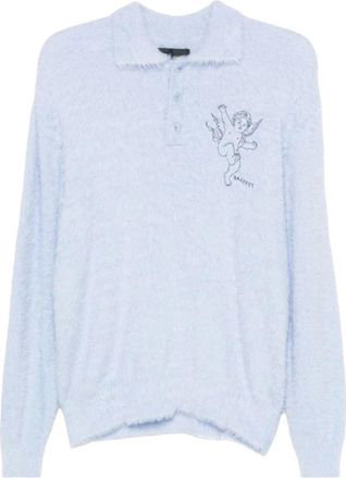 Rassvet Angel Mohair Polo Knit - Heren - Polos - Blauw - M - Tops