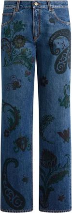Etro Jeans con stampa paisley - Blu