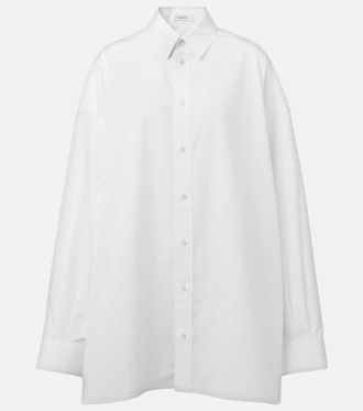 Wardrobe.NYC Oversized cotton poplin shirt dress