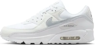 Nike Mens Air Max 90 Premium Shoes with Reflective Accents in White | HV4517-100