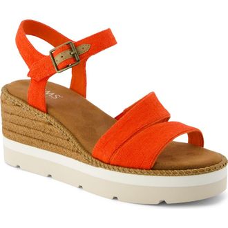 Toms Darya Platform Wedge Sandal in Red at Nordstrom Rack, Size 8.5