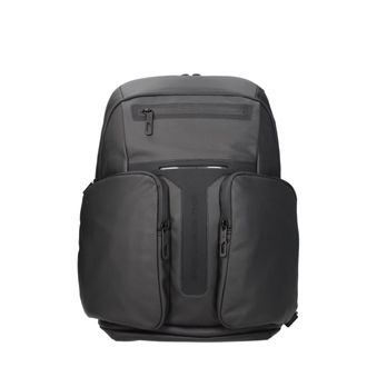 Piquadro Uomos Zaini E Marsupi In Tessuto Nero