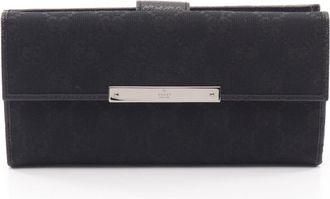 Gucci Black Leather Long Wallet (Bi-Fold) (Pre-Owned)