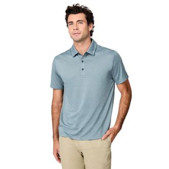 Free Country Mens Tech Jacquard Polo Shirt