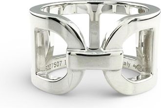 Herm&egrave;s Silver Silver 925 Band Ring (Pre-Owned)