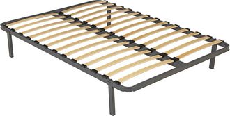 What The Sleep Somier de 13 Láminas de madera con 4 patas, montaje incluida 135x190