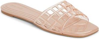 Open Edit Solis Jelly Slide Sandal in Tan Blush at Nordstrom, Size 8.5