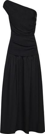 Self Portrait Draped Knit Midi Dress