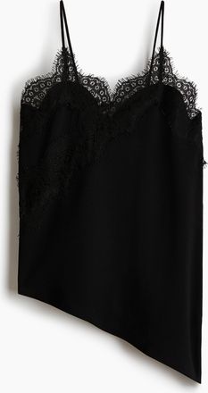 H&M Tr&auml;gertop mit Spitze - Schwarz